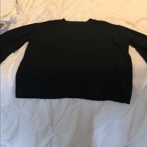 Black bell sleeve sweater